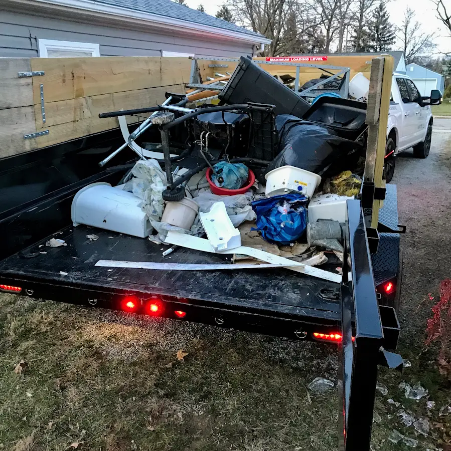 Roll-off dumpster delivered to a residential driveway in Cicero